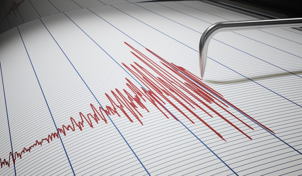 Earthquake seismograph photo